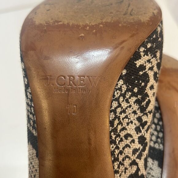 J.Crew Black White Gray 57046 / Mona Printed Pumps made in Italy women’s 10 - Picture 8 of 12